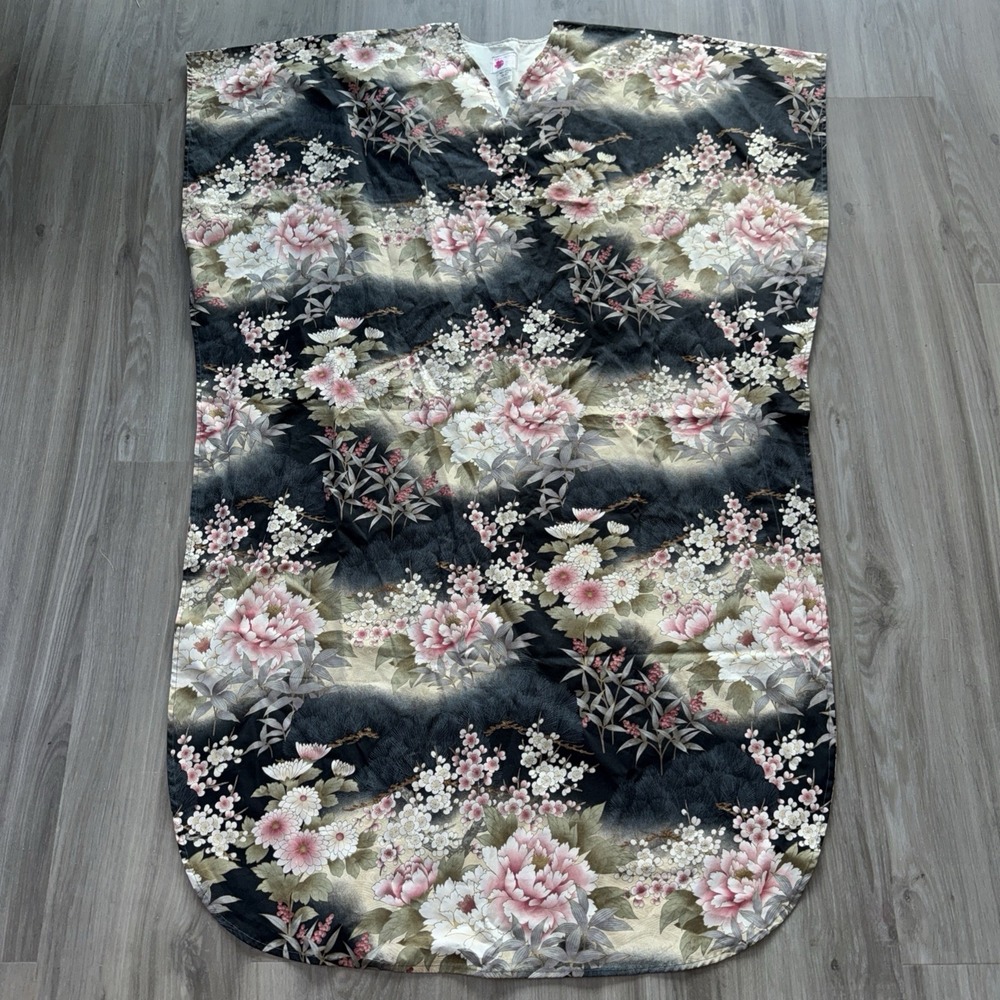 Vintage‎ Nani Creations Hawaii Floral Poncho Style Dress Coverup One Size
